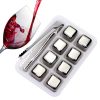 New Whisky Stones Ice Cubes Set Reusable Food Grade Stainless Steel Wine Cooling Cube Chilling Rock Party Bar Tool