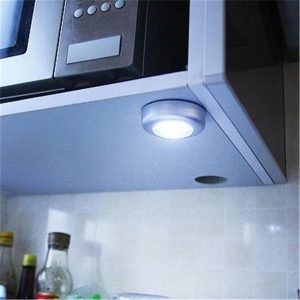 Fashion 3 LED Wall Light Kitchen Cabinet Closet Lighting Sticker Tap Touch Lamp ( not included Battery)