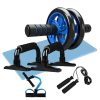 5 In 1 Fitness Exercise Tools Set Ab Roller Jump Rope Push-Up Bar Knee Pad Abdominal Core Carver Fitness Workout