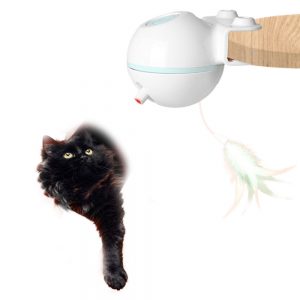 USB Electric Pet Cat Toy LED Irregular Laser Funny Cat Stick Home Pets Funny Pet Toys with Replacebale Feather