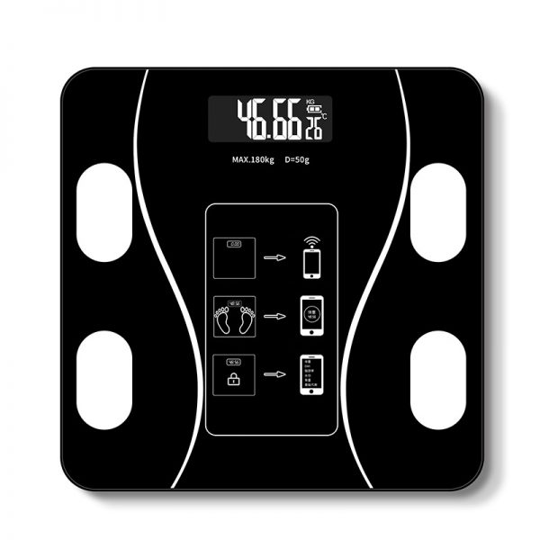 KALOAD® Smart Wireless Body Fat Scale USB+Solar Charing BMI Scales Digital Scale For Body Weight With APP Analyzer