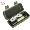 5pcs XANES 1518 XPE+COB 2Lights 1000Lumens 3Modes USB Rechargeable Brightness EDC LED Flashlight Suit