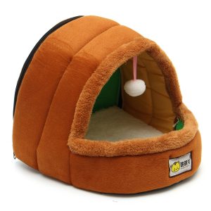 Foldable Kennel Dog Bed For Dogs Cats Animals Pet House Tent All Seasons Washable Cushion