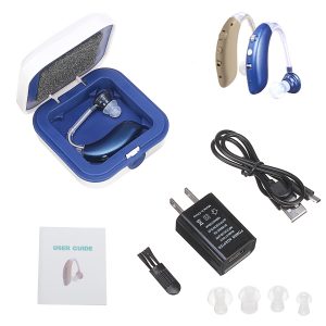 Rechargeable Digital Hearing Aid Voice Adjustable BTE Sound Voice Amplifier Behind Ear Sound