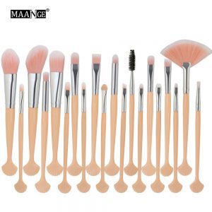 20Pcs Beauty Makeup Brushes Set Powder Foundation Eye Shadow Contour Concealer Cosmetic Shell Make Up Brush Tools Kit Maquiagem