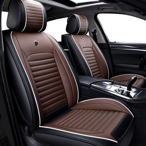 Universal Full Car Front Seat Mat Covers PU Leather Breathable Cushion Pad Set