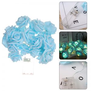 Battery Operated LED Rose Flower Christmas Holiday String Lights For Valentine Wedding Decoration 10/20 LED Lamp Gift