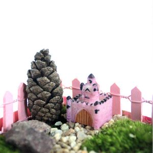 Resin Mini Castle Micro Landscape Decorations Garden DIY Decor