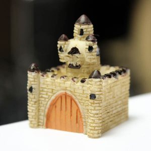 Resin Mini Castle Micro Landscape Decorations Garden DIY Decor