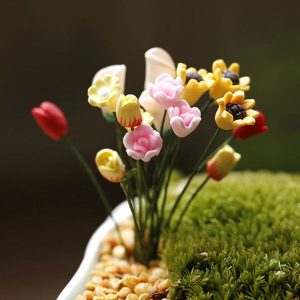 Artificial Flowers Callalily Tulip Rose Small Ornaments Moss Micro Landscape