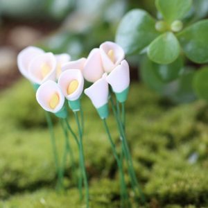 Artificial Flowers Callalily Tulip Rose Small Ornaments Moss Micro Landscape