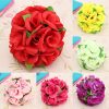 Artificial Wedding Silk Rose Flower Ball With Leaves Party Home Decoration