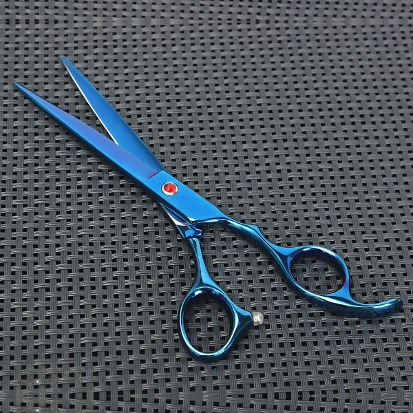 6Pcs Set PetT Dog Hair Cutting Plating Scissors Grooming set Curved Professional Hair Scissors Tool