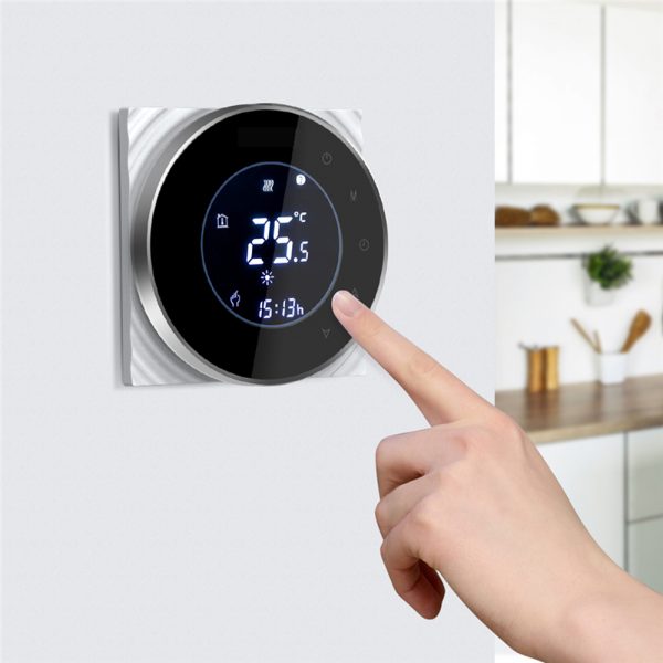 MoesHouse BHT-6000-GCLW Water/Gas Boiler Thermostat Backlight WIFI 3A Weekly Programmable LCD Touch Screen Works With Alexa Google Home