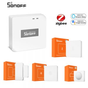 SONOFF ZBBridge Smart Zigbee3.0 Bridge with 4 SNZB Sensors APP Wireless Remote Controller Smart Home Bridge Work with Alexa Google Home Voice Control
