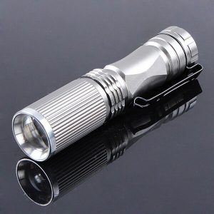 3pcs Meco XPE-Q5 600Lumen 7W Zoomable LED Flashlight Silver For 1xAA 1.2V