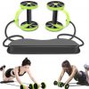Double Ab Roller Abdominal Trainer Multifunctional Core Puller Roller Slimming Muscle Fitness Exercise Tools