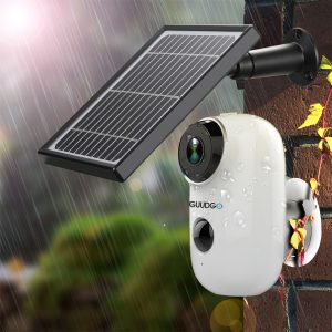 GUUDGO A3 Camera and Solar Panel Set 1080P Wireless Rechargeable Battery-Powered Security Camera Waterproof