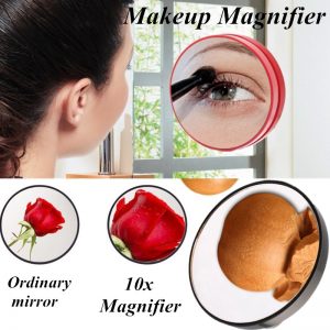 8.8cm Ten Times Magnification Makeup Mirror with Suction Cup