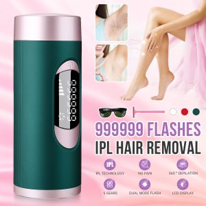 999999 FLASHES IPL Hair Removal Device 360 ° Whole Body Laser Hair Removal Impulse Epilator 5 Gear Adjustment 0.9s Light Emission Speed