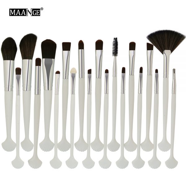 20Pcs Beauty Makeup Brushes Set Powder Foundation Eye Shadow Contour Concealer Cosmetic Shell Make Up Brush Tools Kit Maquiagem