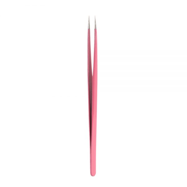 Fashion Pink stainless steel Mink eyelash extension Straight Or bend Optional tweezers professional Eye Lashes Tweezers