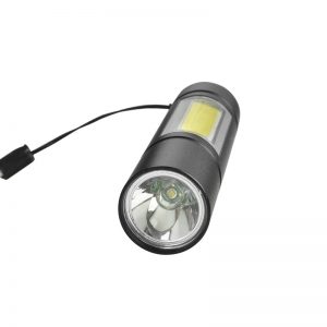 XANES 1518 XPE+COB 2Lights 1000Lumens 3Modes USB Rechargeable Brightness EDC LED Flashlight Suit