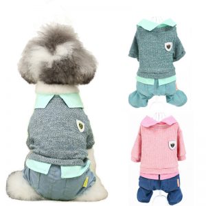 Pet Clothing Dog Cat Four Legs Style For Spring Autumn Small Puppy Green Pink
