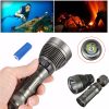Elfeland T6 2600lm Underwater 80m Dive Light + 1Pcs 5000mAh 26650 LED Diving Flashlight Set