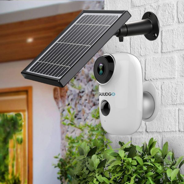 GUUDGO A3 Camera and Solar Panel Set 1080P Wireless Rechargeable Battery-Powered Security Camera Waterproof
