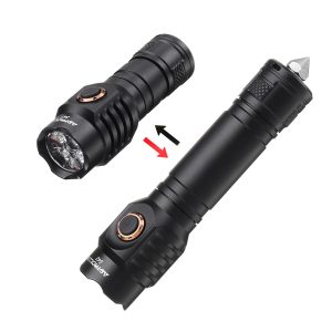 Astrolux S43 4x XP-G3 / Nichia 219C Stepless Dimming 18350 18650 EDC Flashlight Torch Tent Light Tactical Safety Hammer