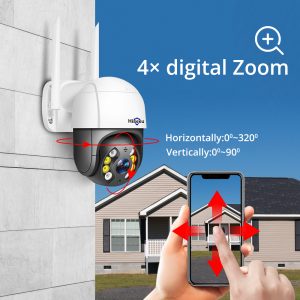 Hiseeu 1080P Speed Dome WIFI Camera 2MP Outdoor Wireless PTZ IP Camera Cloud-SD Slot ONVIF 2-Way Audio Network CCTV Surveillance