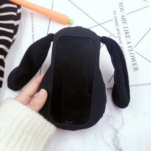 Small White Dog IPhoneXr Mobile Phone Shell Apple 6s Silicone Sleeve Plush Cloth Ear XS Max for 7/8 Plus