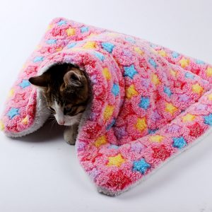 4 Sizes Soft Cosy Warm Fleece Pet Dog Cat Animal Blanket Velvet Bed Mat Cozy Pad Pet Mat