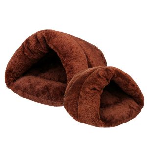 Pet Bed Puppy Cushion House Cave Cat Sleep Bag Soft Warm Kennel Mat Blanket