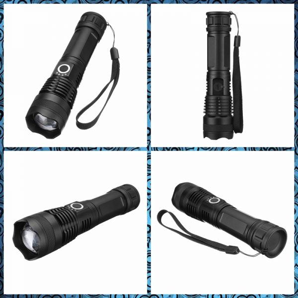 XANES 1287 XHP50 1200lm Zoomable USB Rechargeable LED Flashlight Highlight Telescopic 18650 2660 Torch