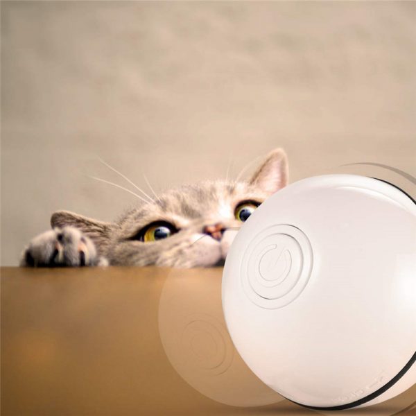 Smart Interactive Pet Toys LED Luminous Ball USB Charging Smart Cat Toy Automatic 360 Degree Self Rolling Balls